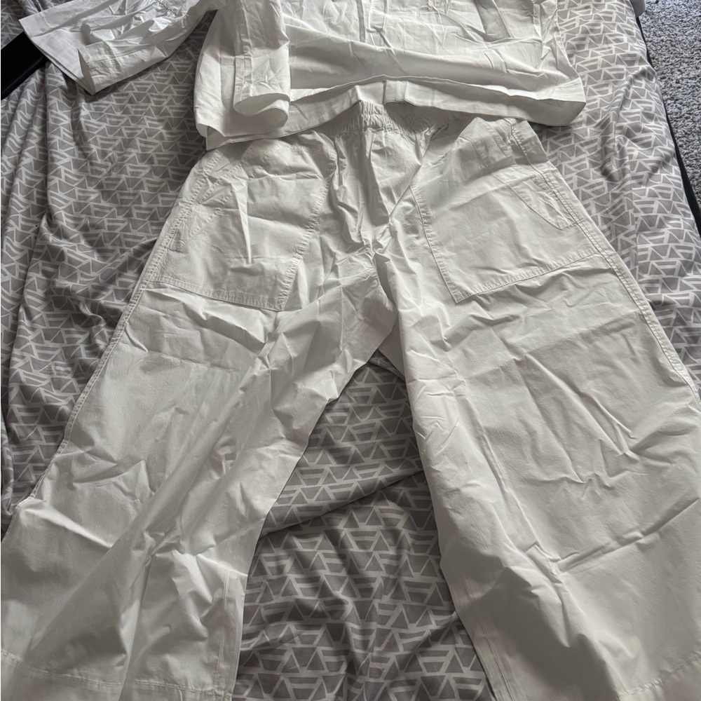 Banana Republic Cream Wide Leg Pants